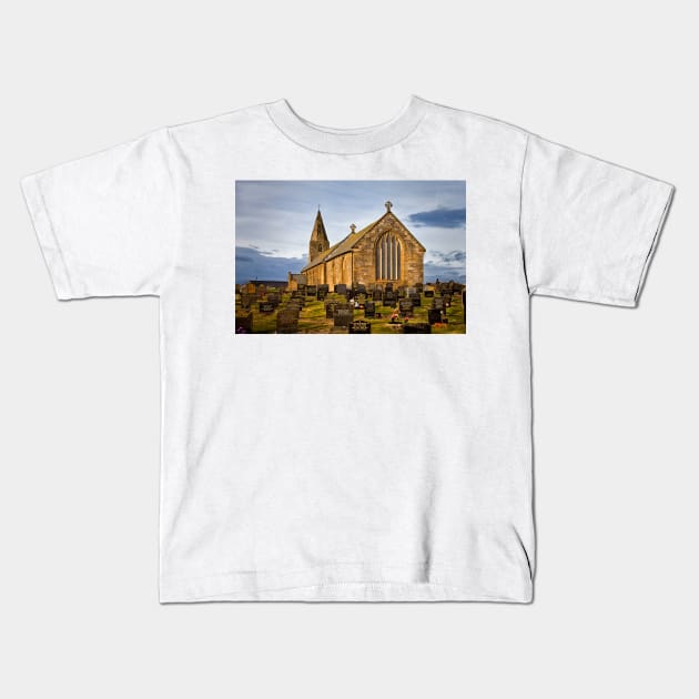 St Bartholomew's Church, Newbiggin by the sea Kids T-Shirt by Violaman